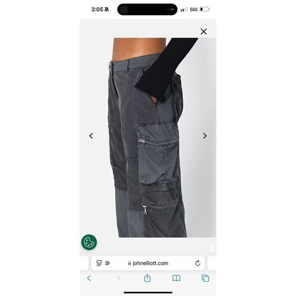 John Elliot Parachute Cargo Pants - Washed Navy - Picture 8 of 10